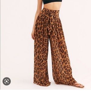 free people wake up cheetah pants